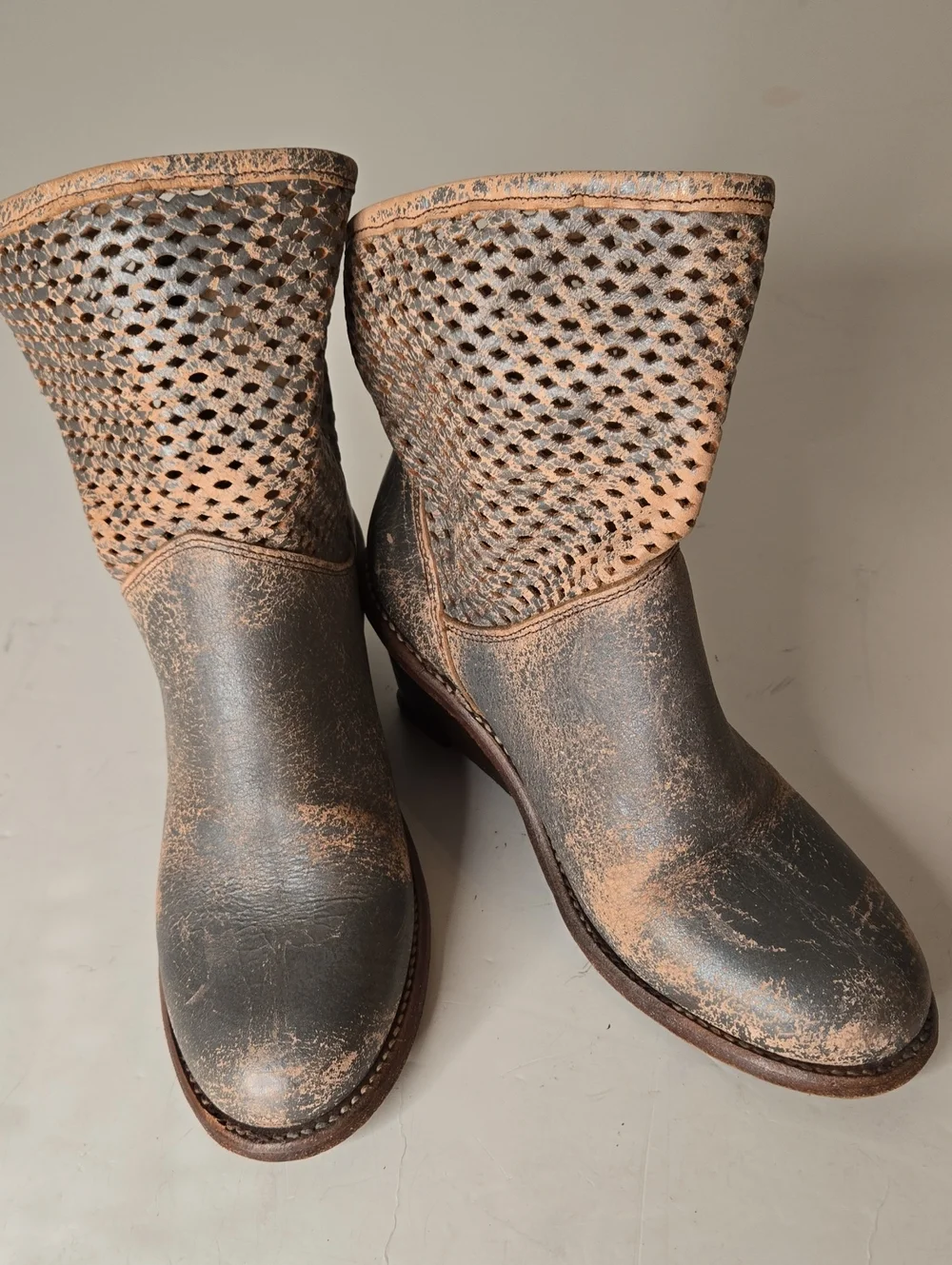 Bed Stu Cobbler Wedges Ankle Boots size 9.5